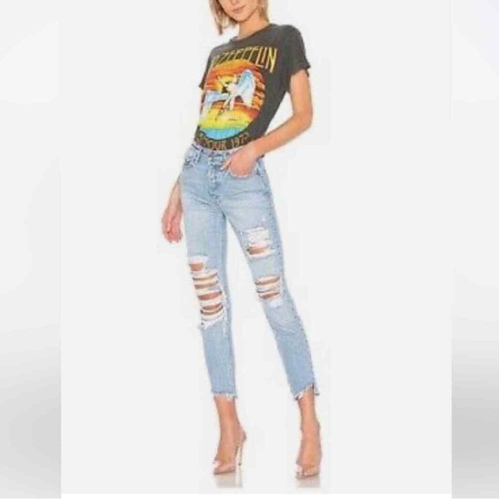 GRLFRND Karolina Guess Again Distressed Indigo Jeans 31